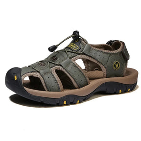 Sandália Masculina para Caminhada | Couro Legítimo | Casualle Comfort