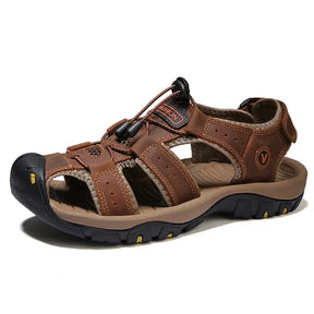 Sandália Masculina para Caminhada | Couro Legítimo | Casualle Comfort